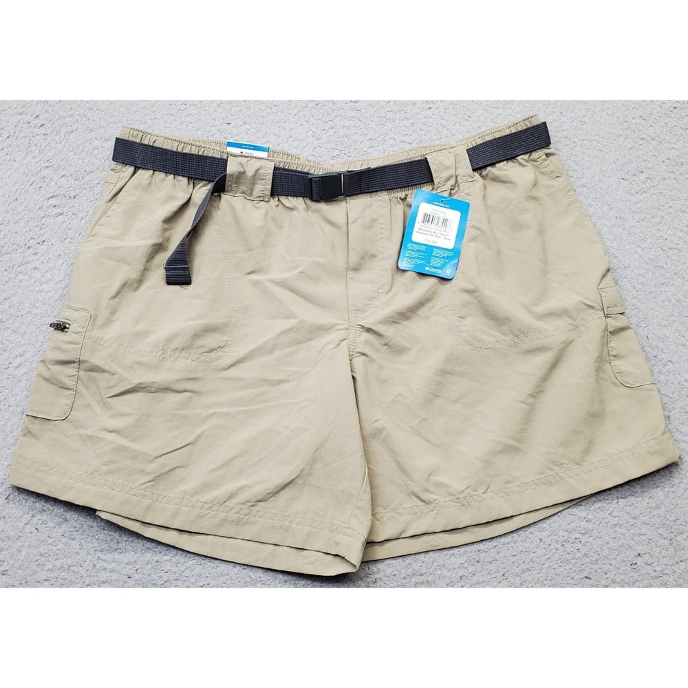 Columbia Sandy River Cargo Shorts Womens XL Brown Belted Regular Fit Outdoor
